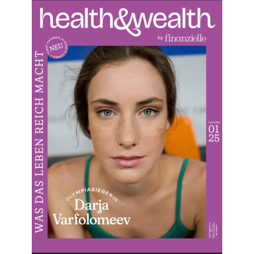 Das Titelbild zeigt das Gesicht von Darja Varfolomeev vor einem lila Hintergrund