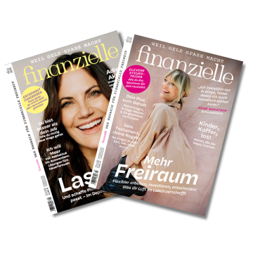 Titelbilder der aktuellen sowie der vergangenen Ausgabe aufgefächert