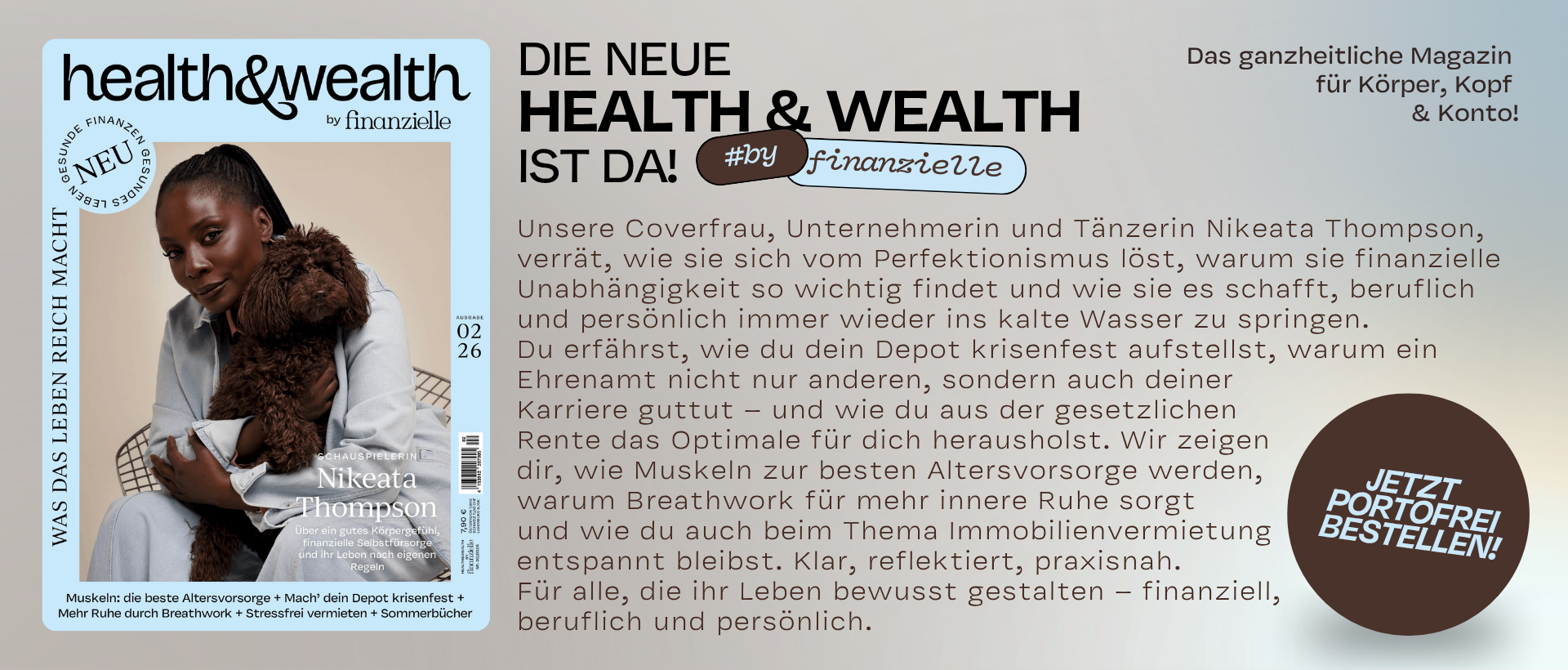 Finanzielle Ausgabenbilder auf pink und gr&uuml;nem Hintergrund mit einem Hinweis auf das M&auml;rzangebot