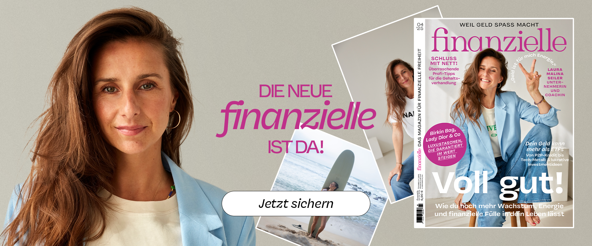 Das Titelbild der Ausgabe zeigt Verona Pooth sitzend auf dem Boden